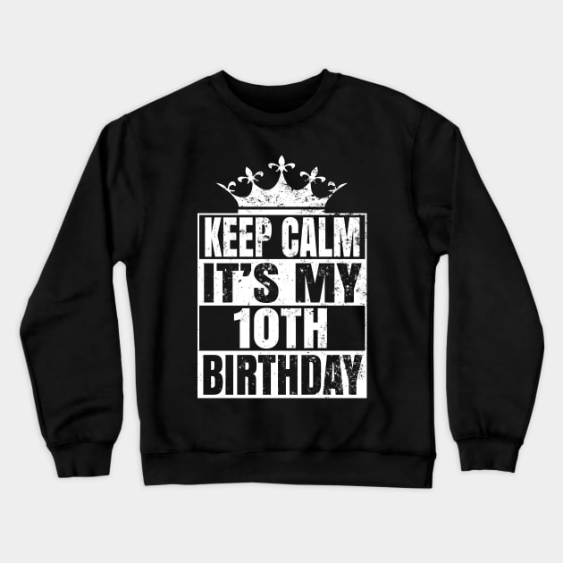 10 Years Old - 10th Birthday Vintage Retro Gift Crewneck Sweatshirt by Grabitees